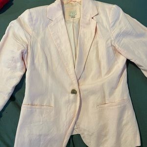 A new day pink linen suit jacket